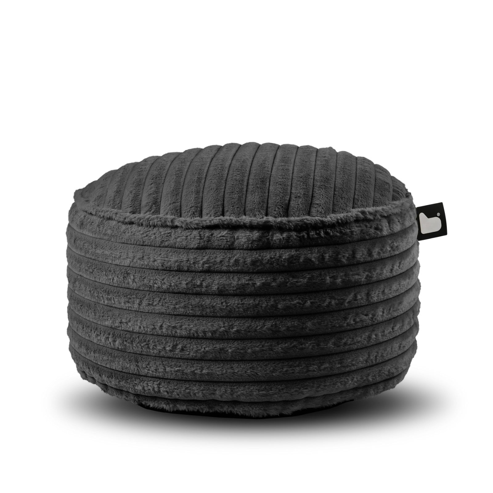 Extreme Lounging b-poef ribfluweel voor binnen - stormgrijs